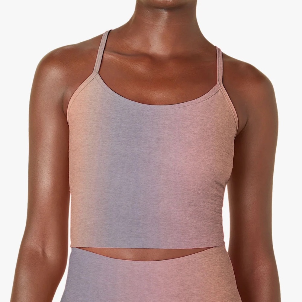 Beyond Yoga Slim Racerback Cropped Tank- chai jewel prismatic